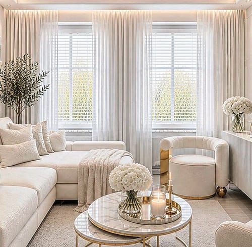 Customer photo review of Yarn Linen Look Sheer Custom Curtain