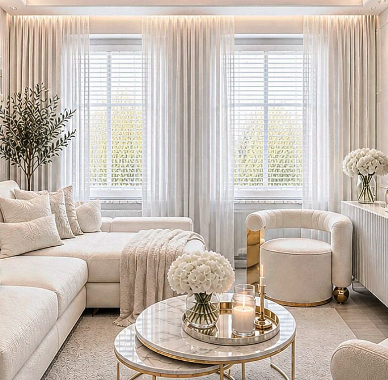 Customer photo review of Yarn Linen Look Sheer Custom Curtain