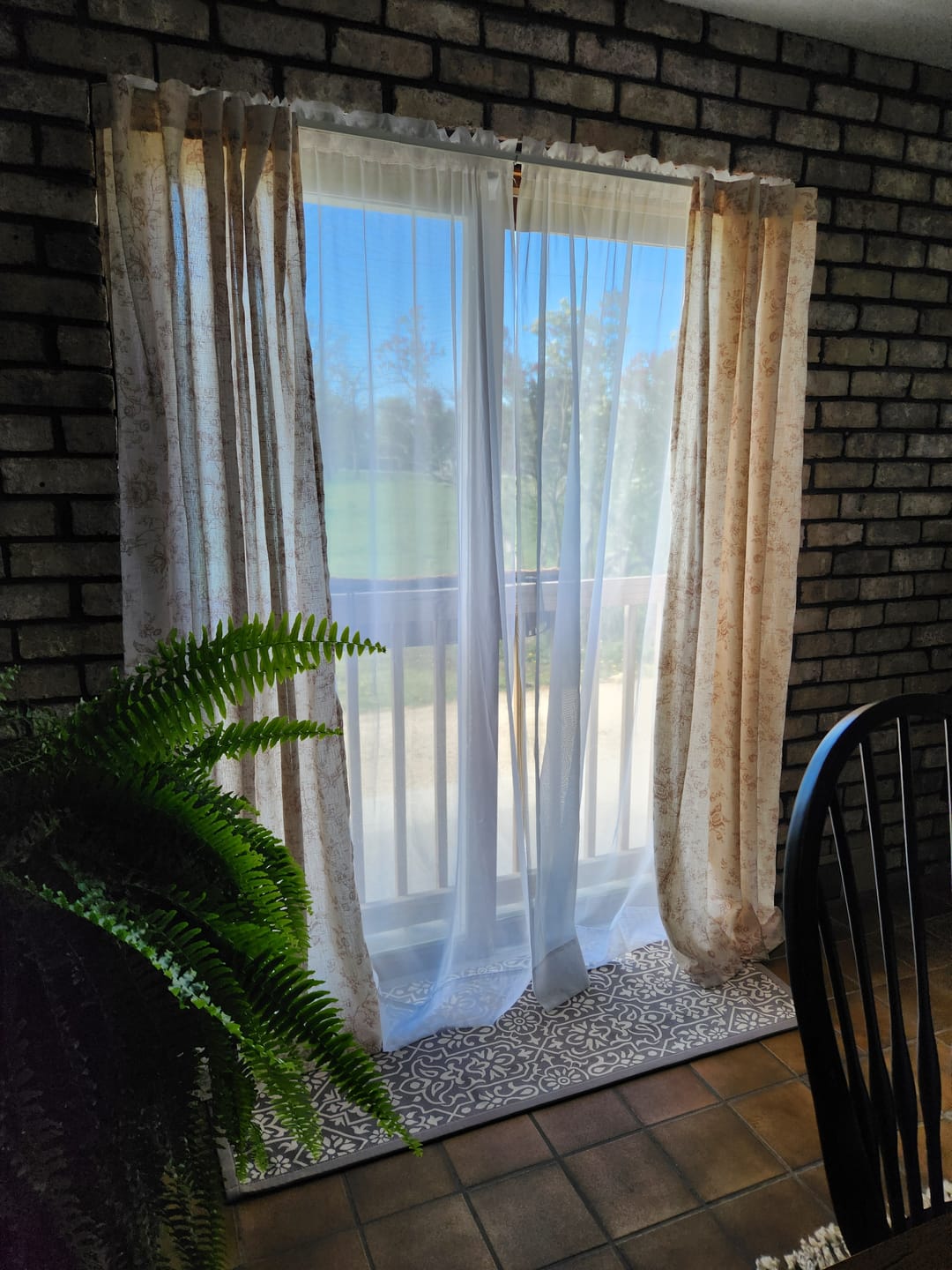 Customer photo review of Amelie Floral Linen Blend Curtains
