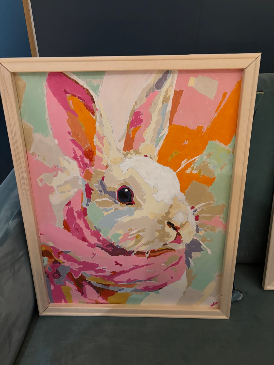 Customer photo review of Malen nach Zahlen - Pastellhase