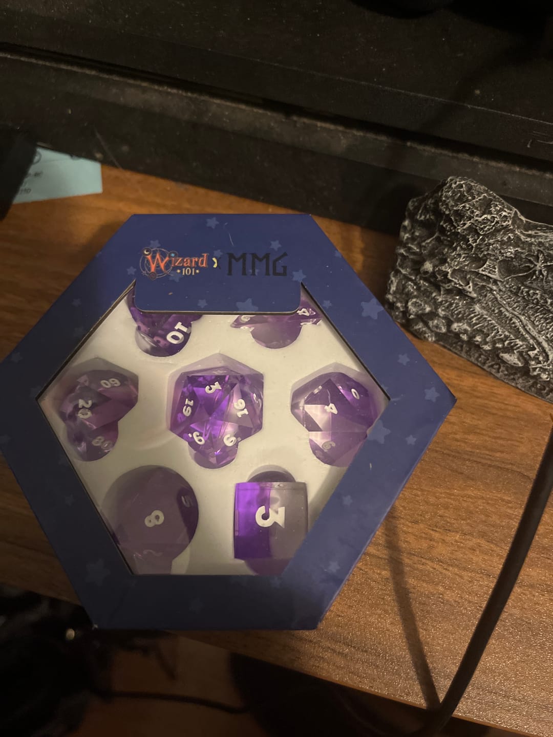 Customer photo review of PRE-ORDER | Sharp Edge Resin Dice Set | Wizard101 x Misty Mountain Gaming