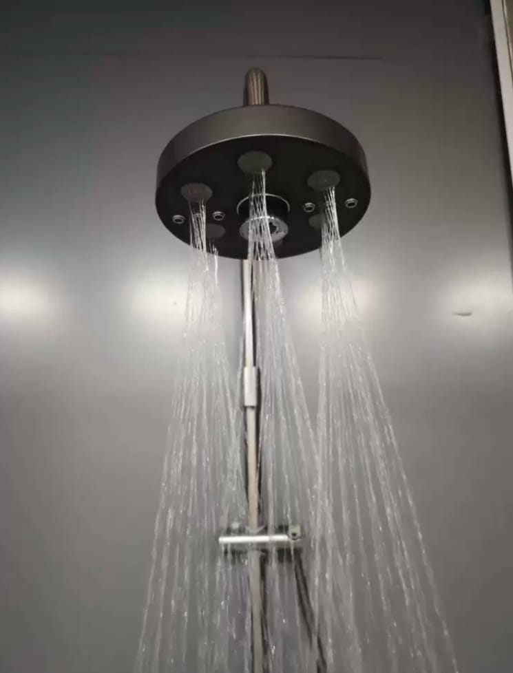 Customer photo review of Luxury Slim Rain Shower System with 5 Spray Modes and High Pressure Flow