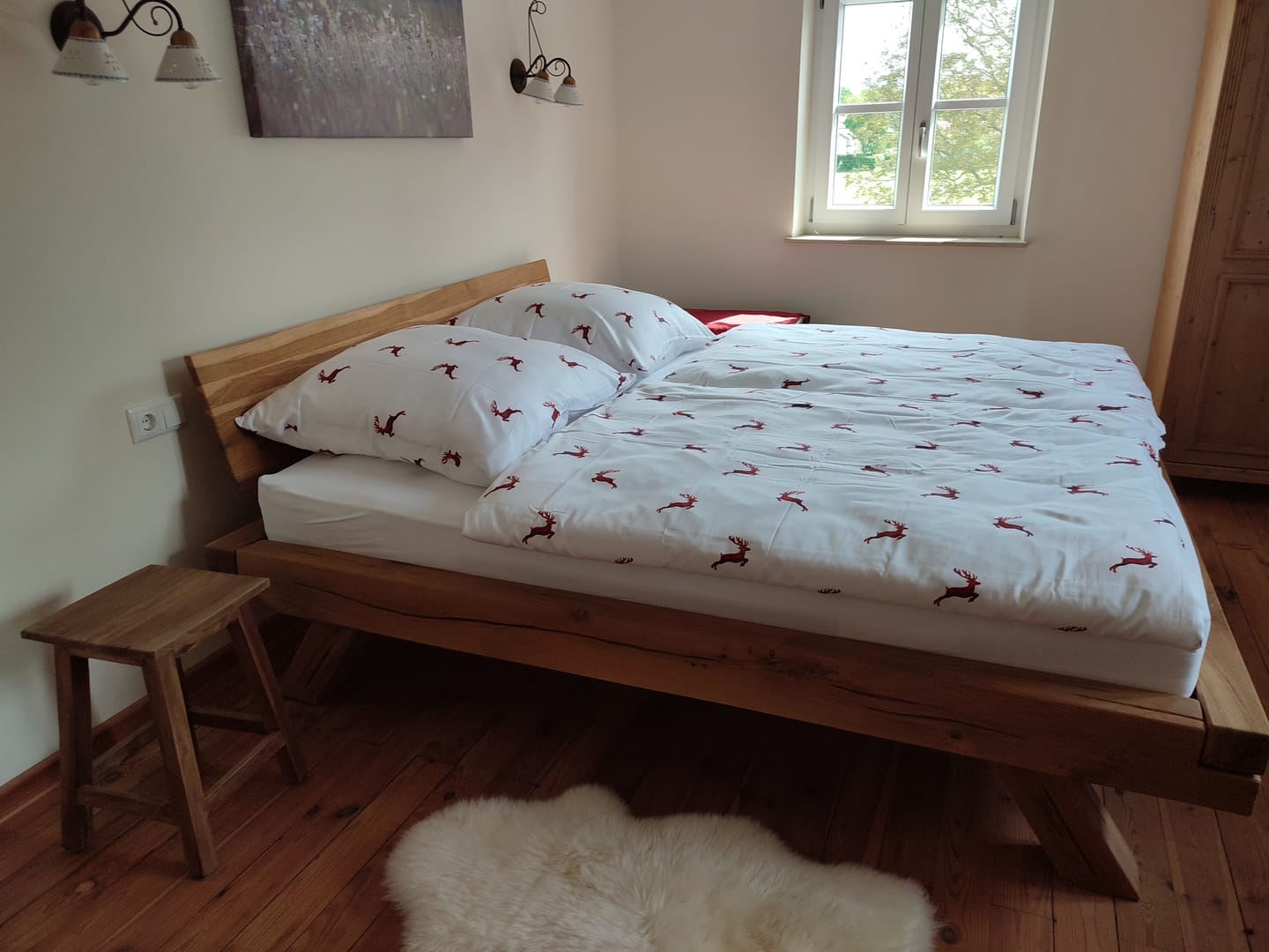 Customer photo review of Bettwäsche "Hirsch" weiß/rot