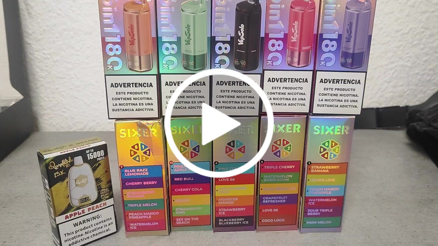 Customer video review of VAPSOLO SIXER 180k | 6 sabores en 1