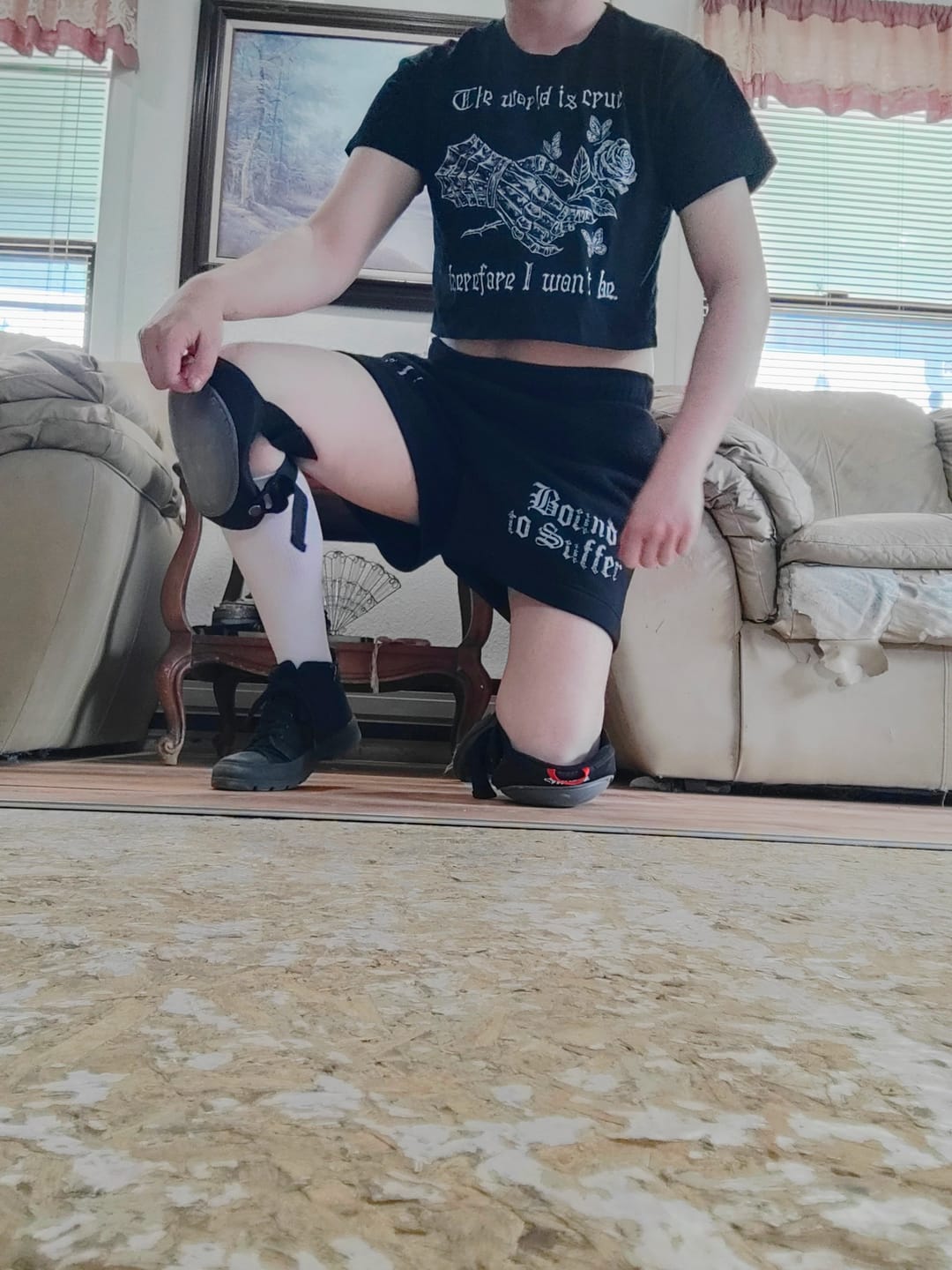Customer photo review of Bound To Suffer Track Shorts