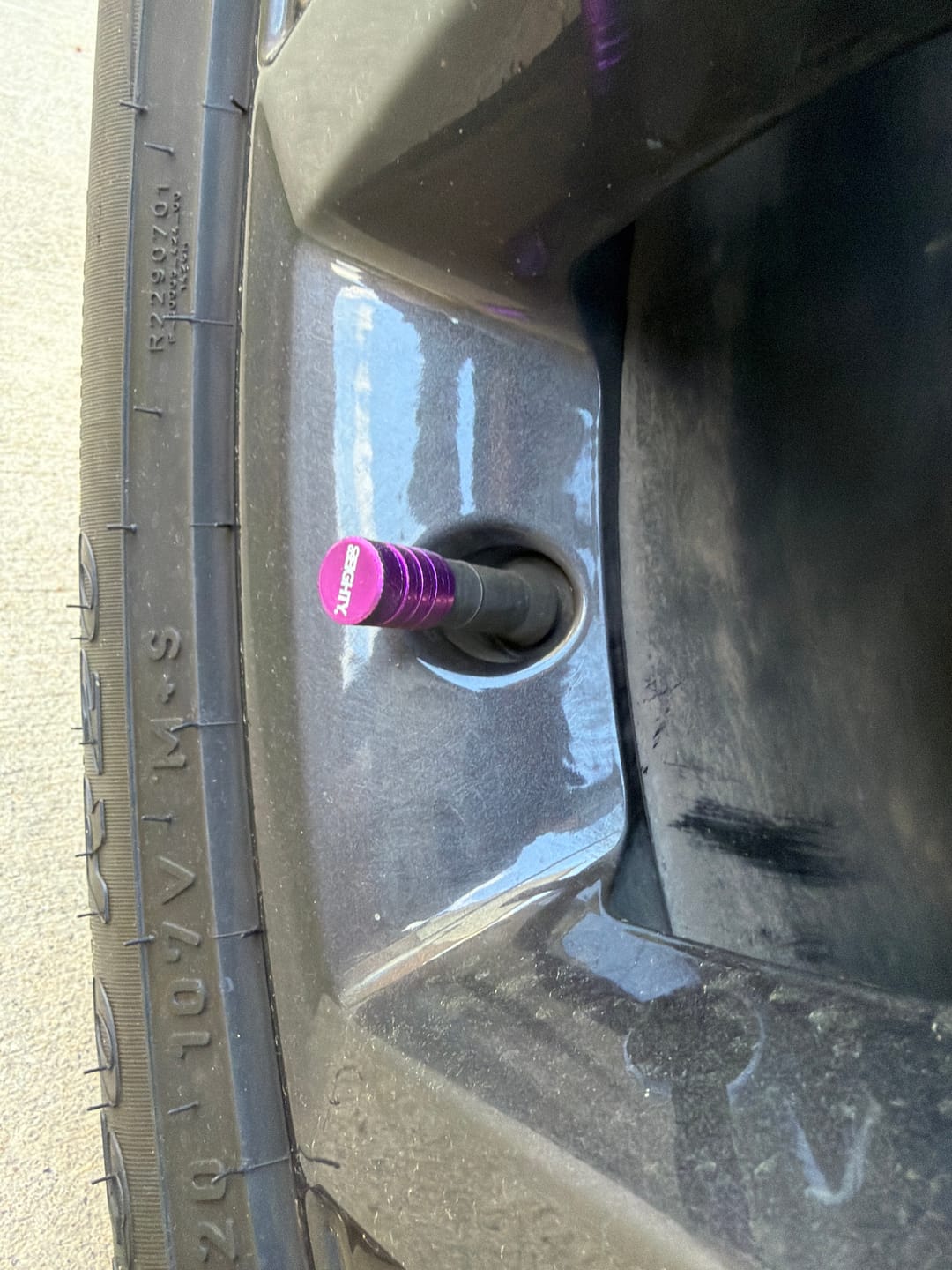 Customer photo review of 80Eighty® Purple Valve Stem Caps