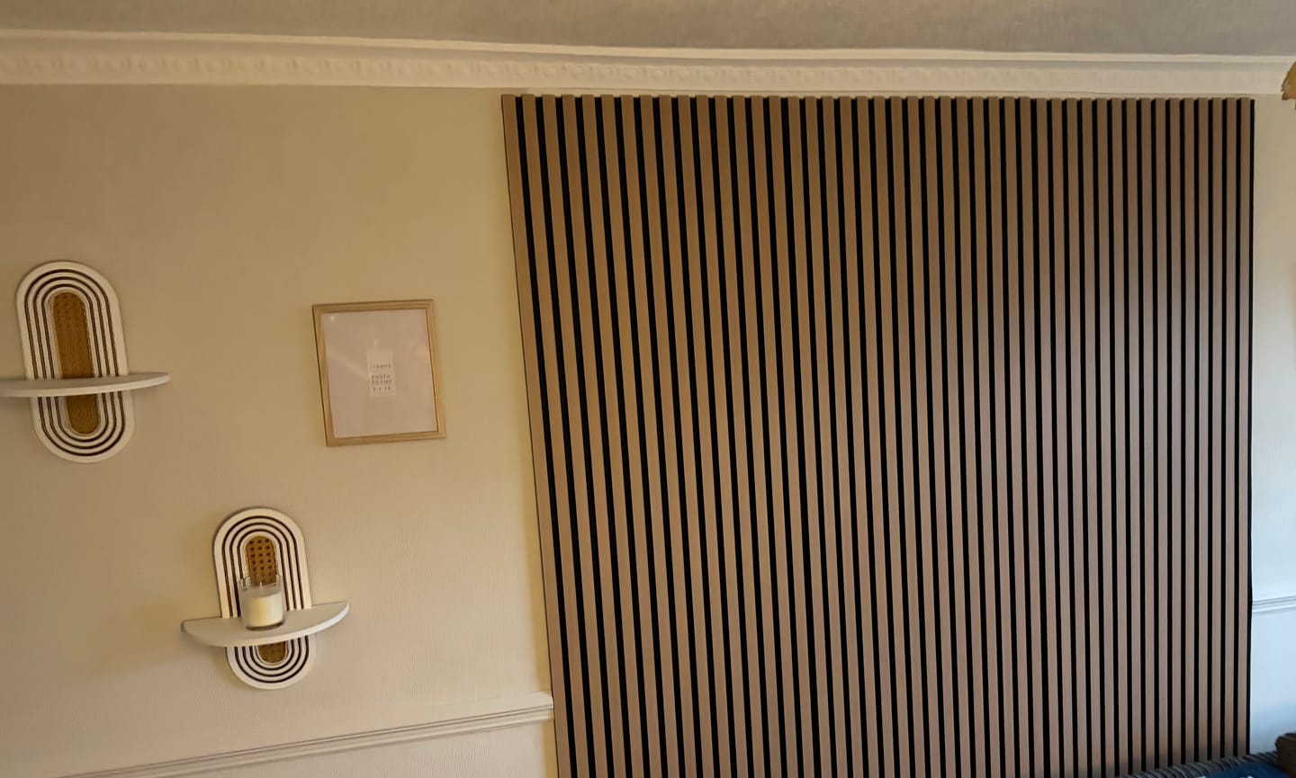 Customer photo review of Premium Acoustic Wall Panels - Natural Oak