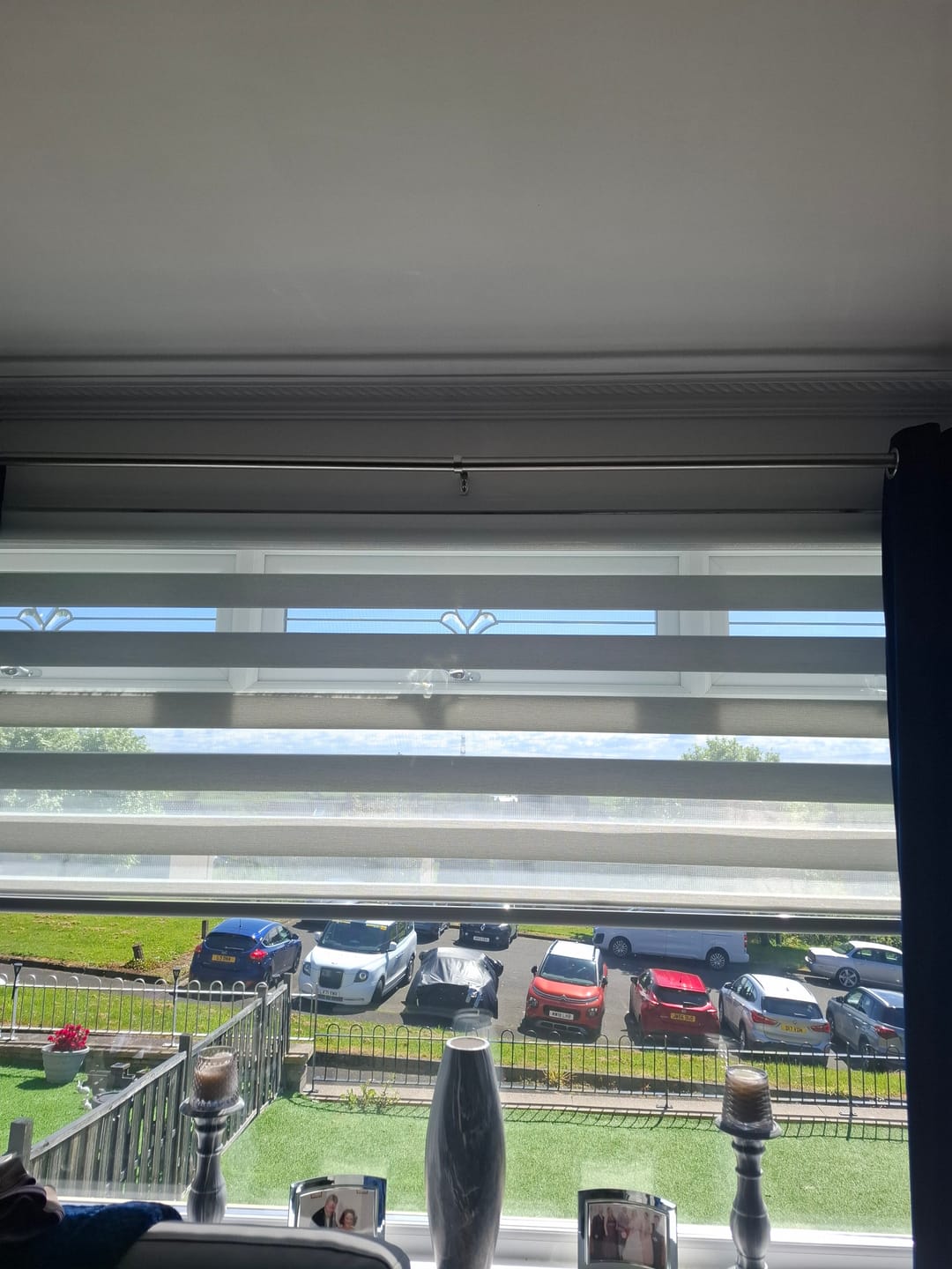Customer photo review of Allure Gloss White Day & Night Blinds