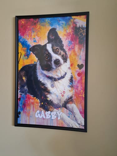 Customer photo review of Personalized Poster With Dog or Cat - Graffiti
