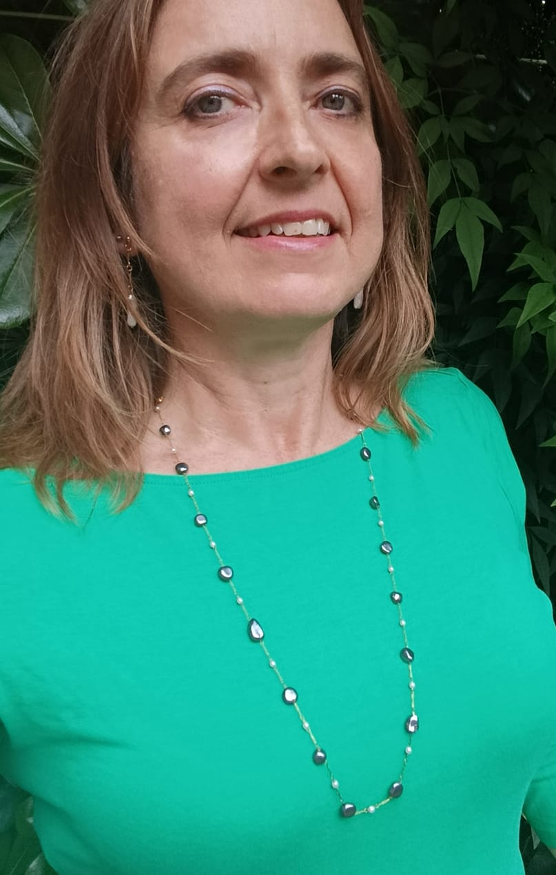 Customer photo review of Natural Hematite & Pearl Bead Necklace