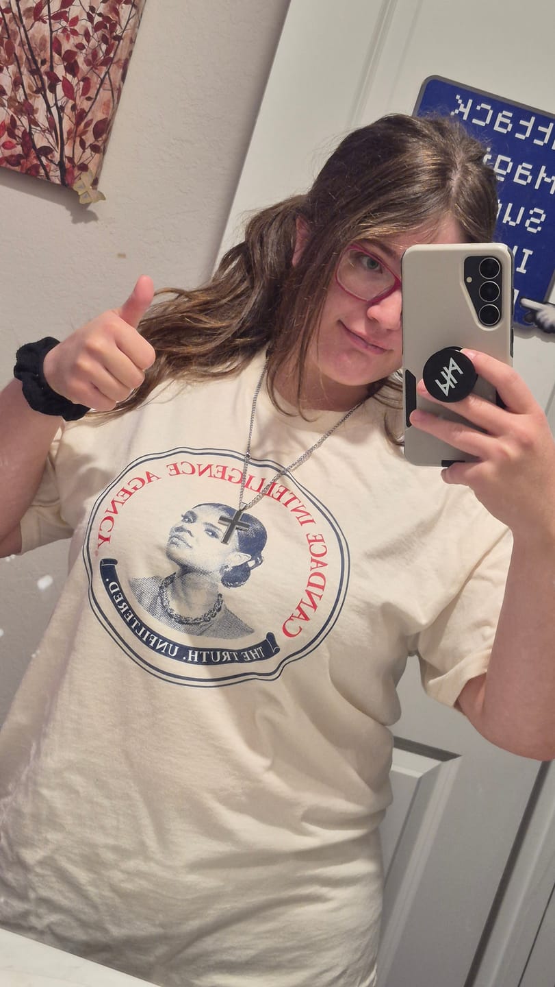 Customer photo review of Candace Intel T-Shirt