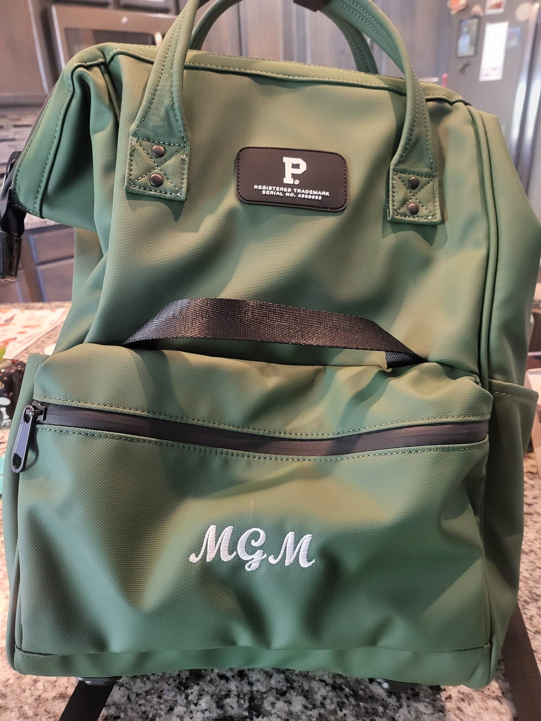 Customer photo review of Personalized Cascade Backpack - Standard