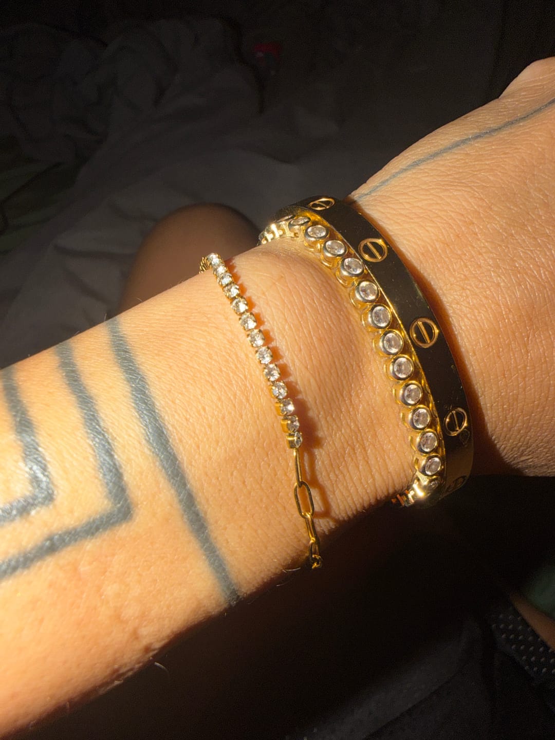 Customer photo review of Fae Tennis Bracelet (Bundle)