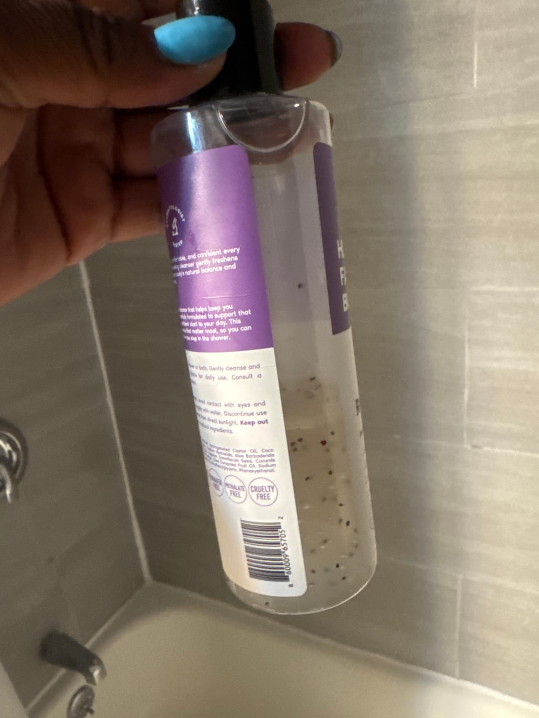 Customer photo review of Refresh Plant Based Intimate Body Wash for Women - pH Balancing