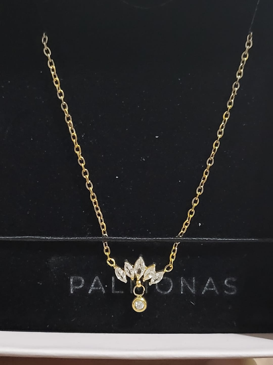 Customer photo review of Floral Fantasy Gold Necklace