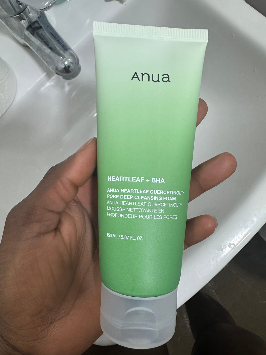 Customer photo review of [Anua] Heartleaf Quercetinol Pore Deep Cleansing Foam 150ML