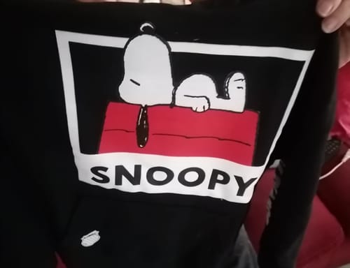 Customer photo review of Sudadera Junior Snoopy Berna