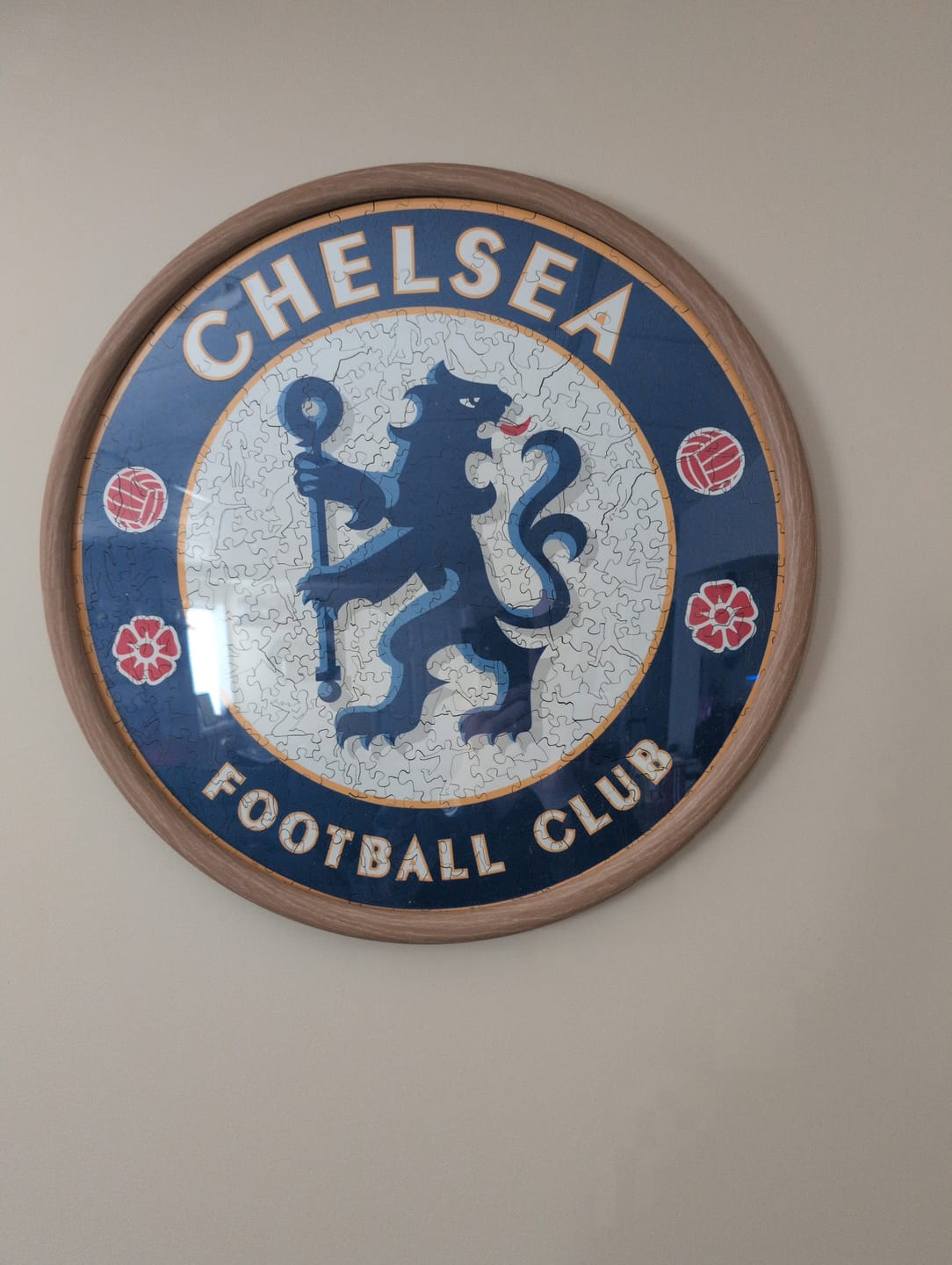 Customer photo review of Chelsea FC® Logo - Wooden Puzzle