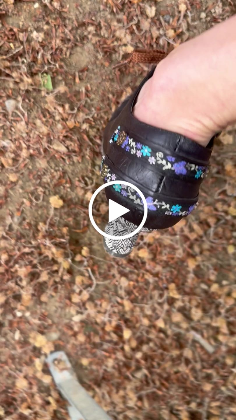 Customer video review of Floral Embossed Lace-Up Heels