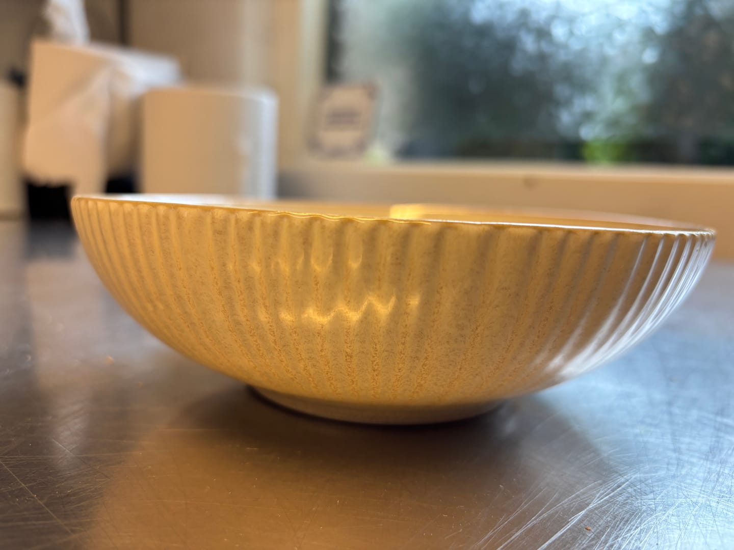 Customer photo review of Cookinglife Diepe Borden / Pastaborden Coastal Lines Ocean Beige ø 18 cm - 6 Stuks
