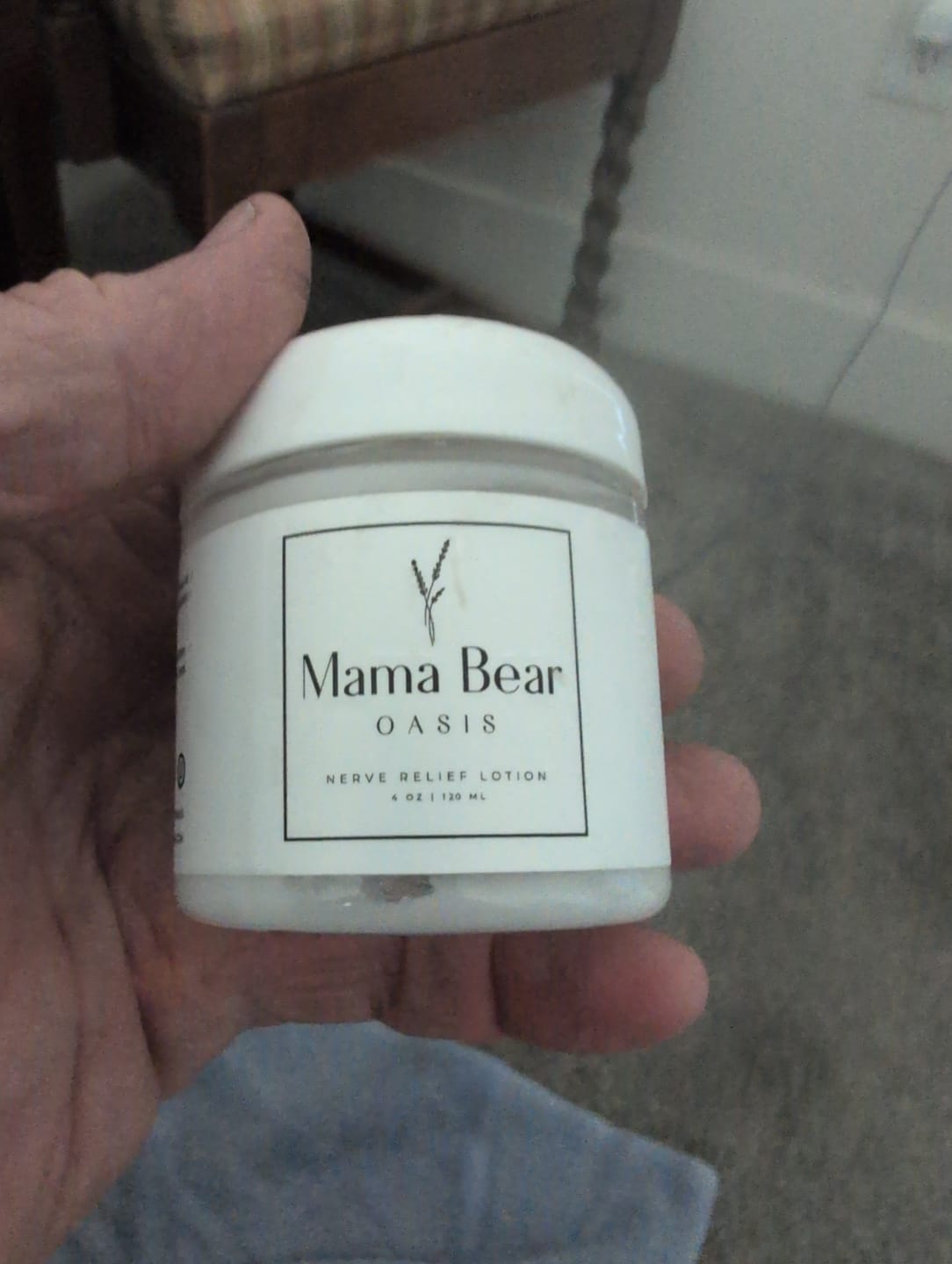 Customer photo review of Mama Bear Nerve Relief Lotion