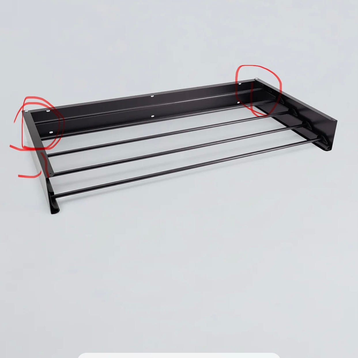 Customer photo review of Caravan Wall Mounted Drying Rack - Foldable Indoor and Outdoor