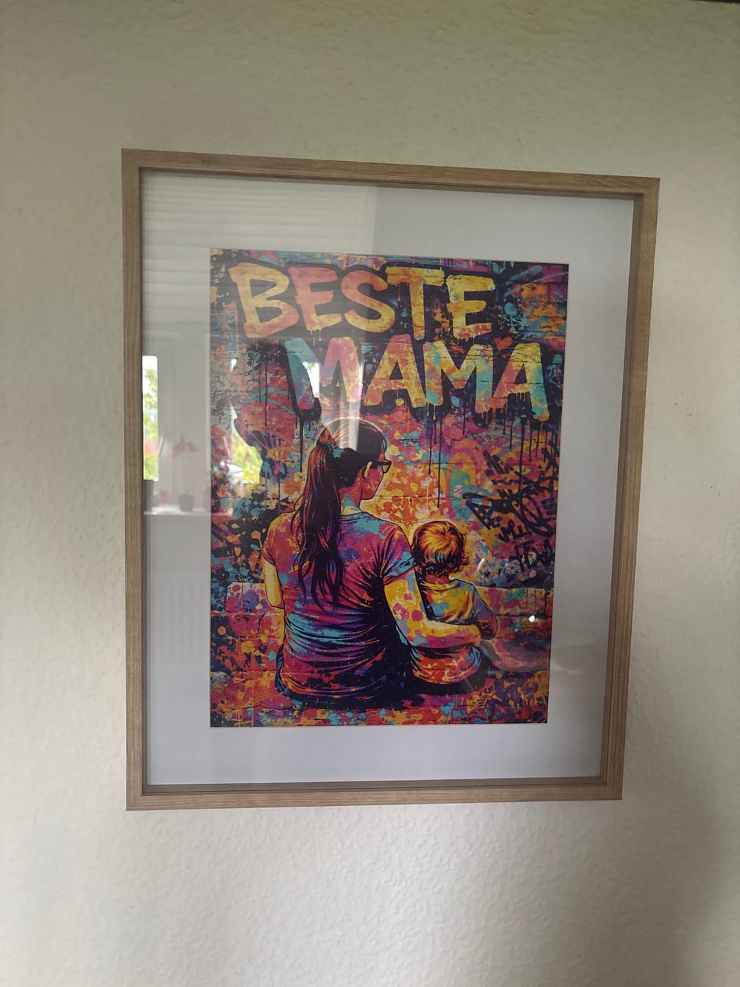 Customer photo review of Streetart für Mama - Personalisiertes Poster mit Streeart-Effekt