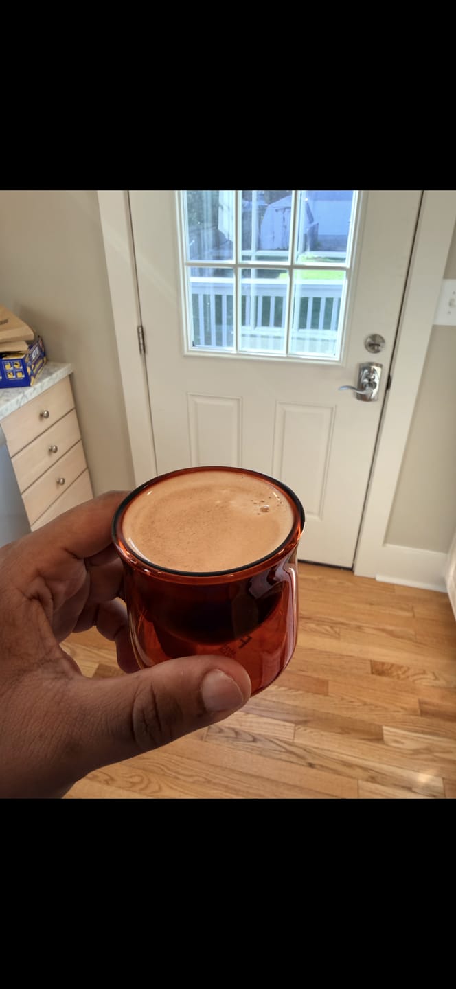 Customer photo review of FLUR Espresso Glasses