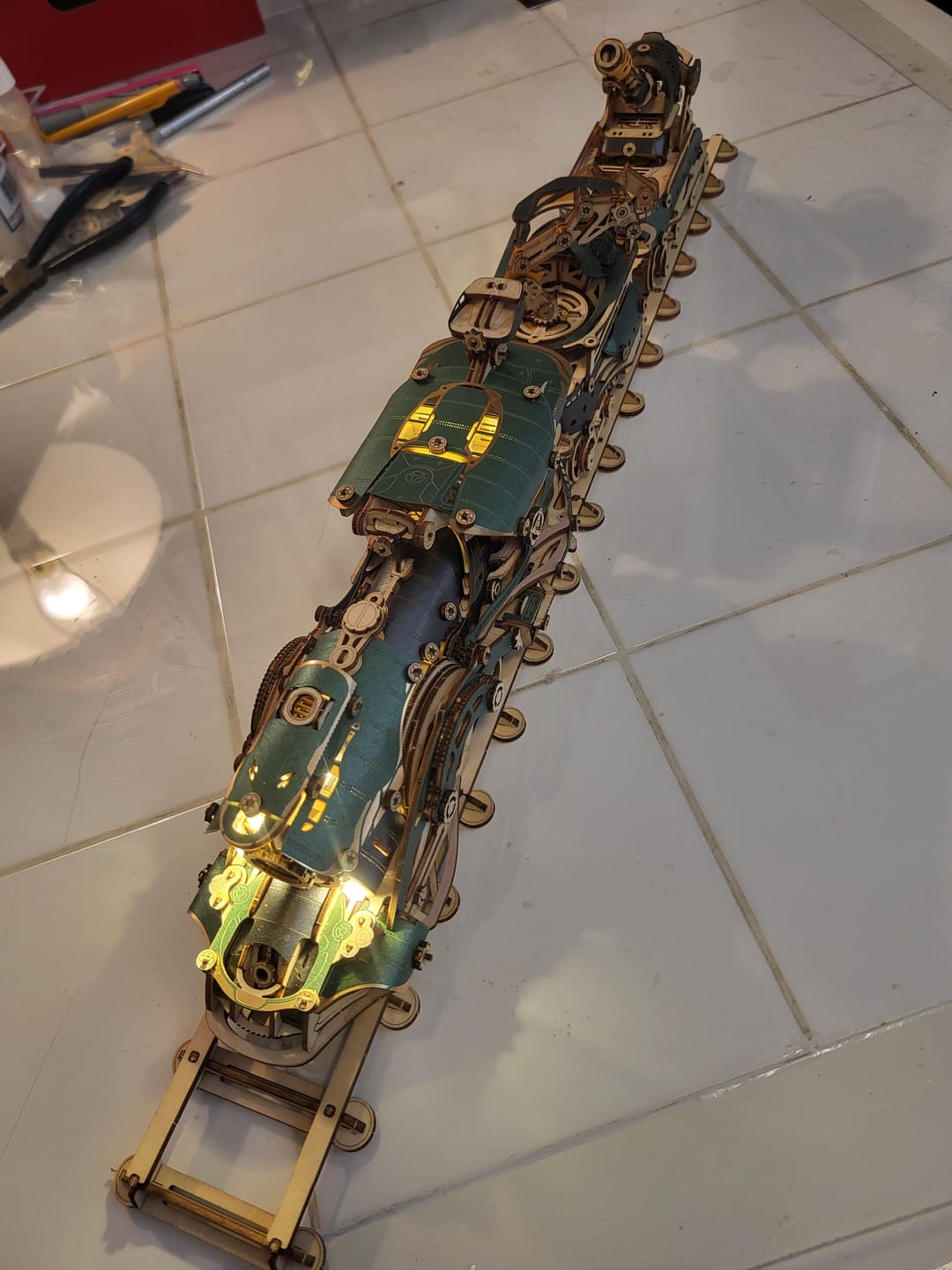 Customer photo review of Rokrgeek Fantasy Steampunk Train 3D Wooden Puzzle