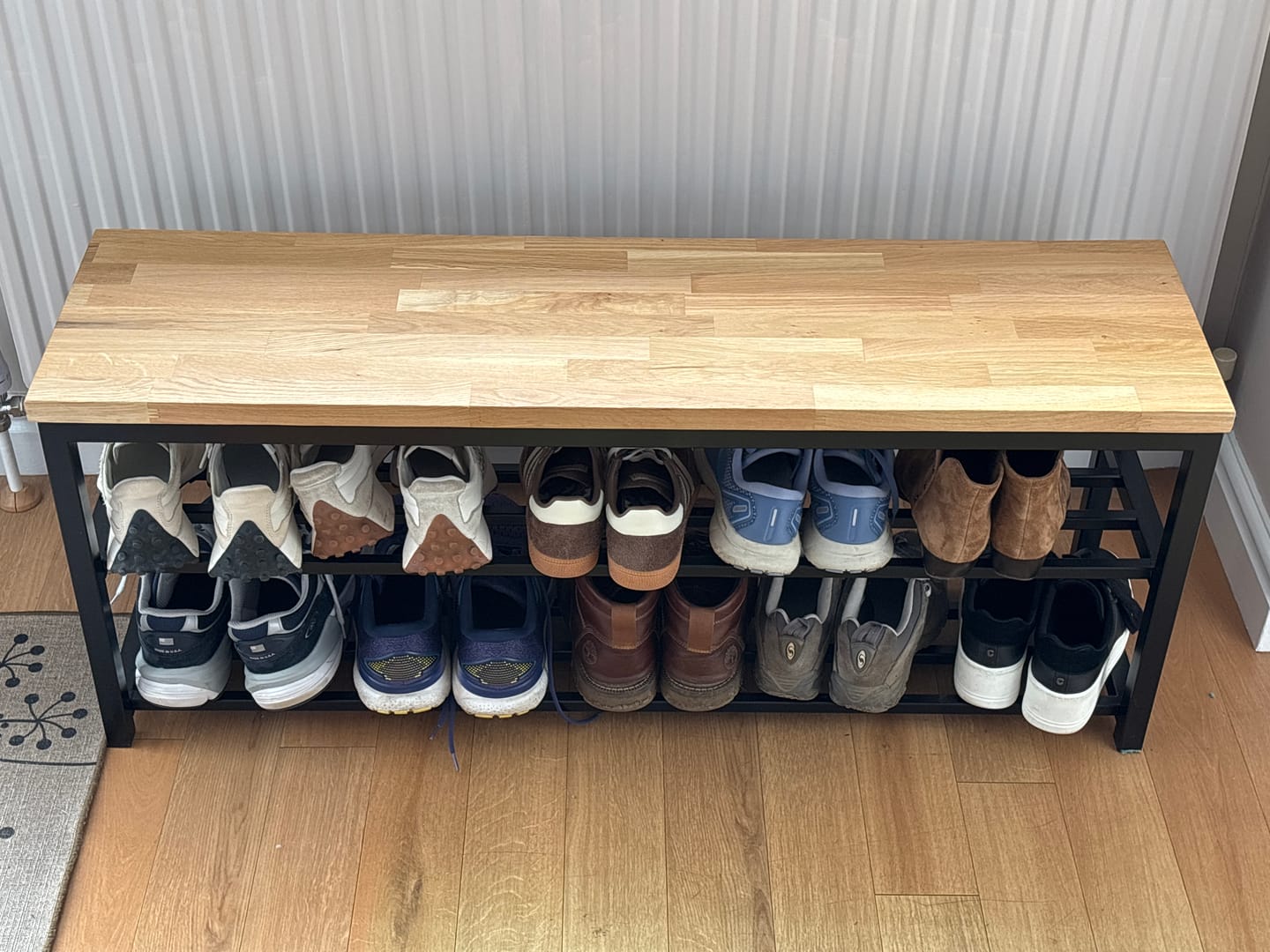 Customer photo review of Hallway Boot Bench