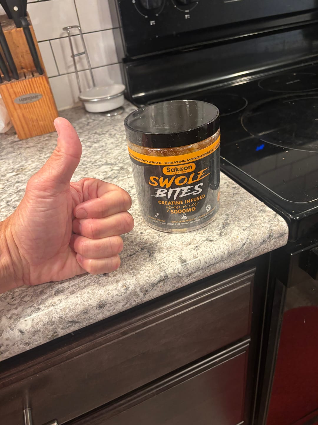 Customer photo review of 5000mg Creatine Monohydrate Gummies