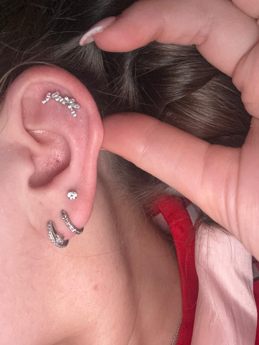 Customer photo review of Climbing ivy flatback silver