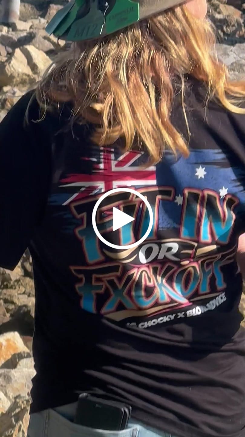 Customer video review of Big Chocky | Fit In Tee