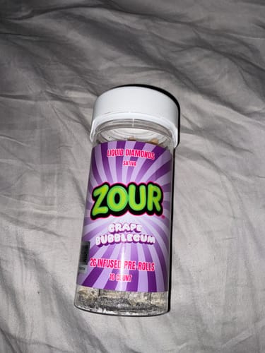 Customer photo review of 10CT GRAPE BUBBLEGUM COATED PRE-ROLLS