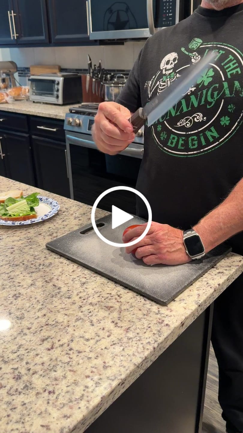Customer video review of Gyuto Blue Steel Ebony Wood Handle