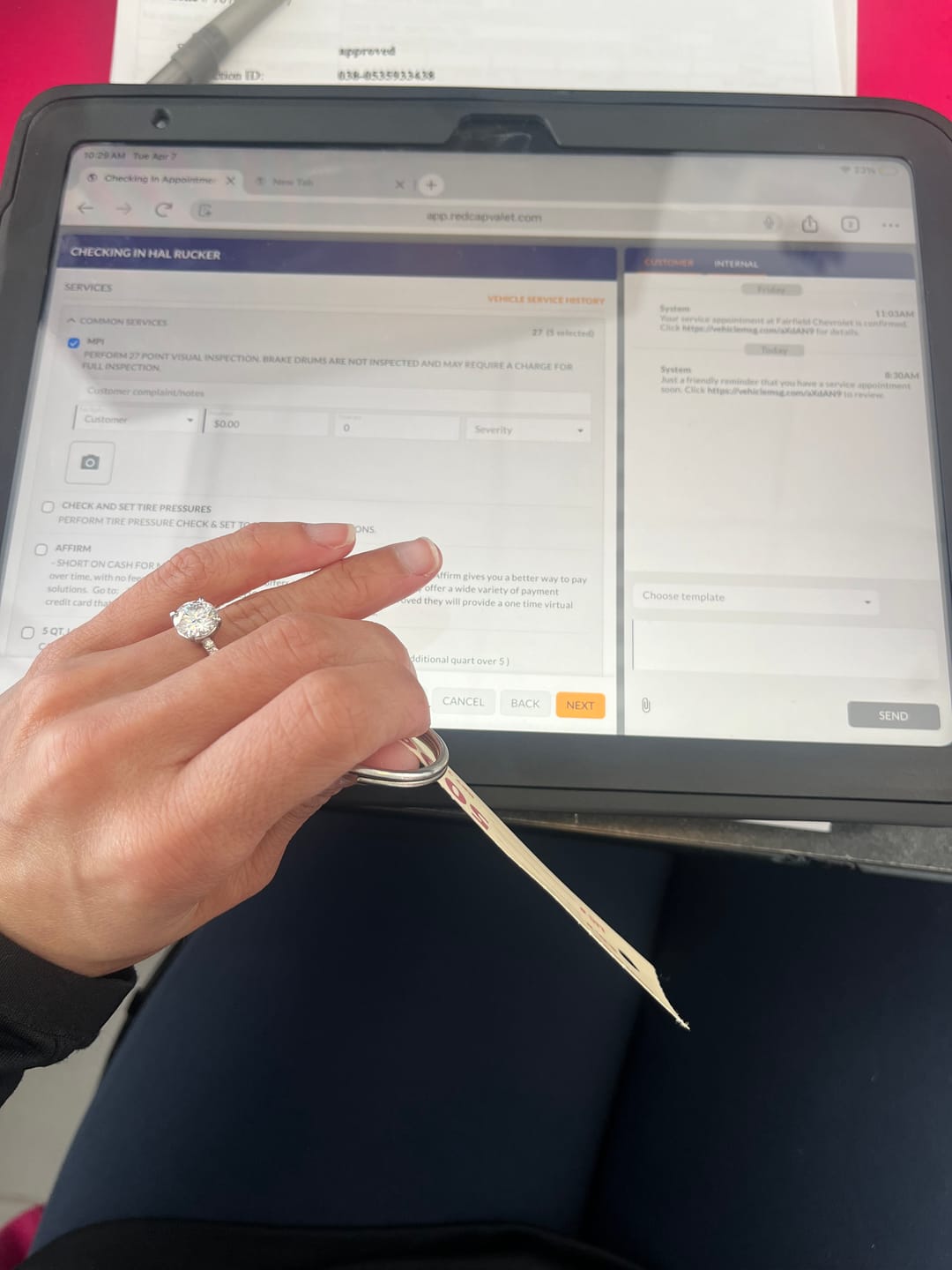 Customer photo review of The Opaline - Round Cut