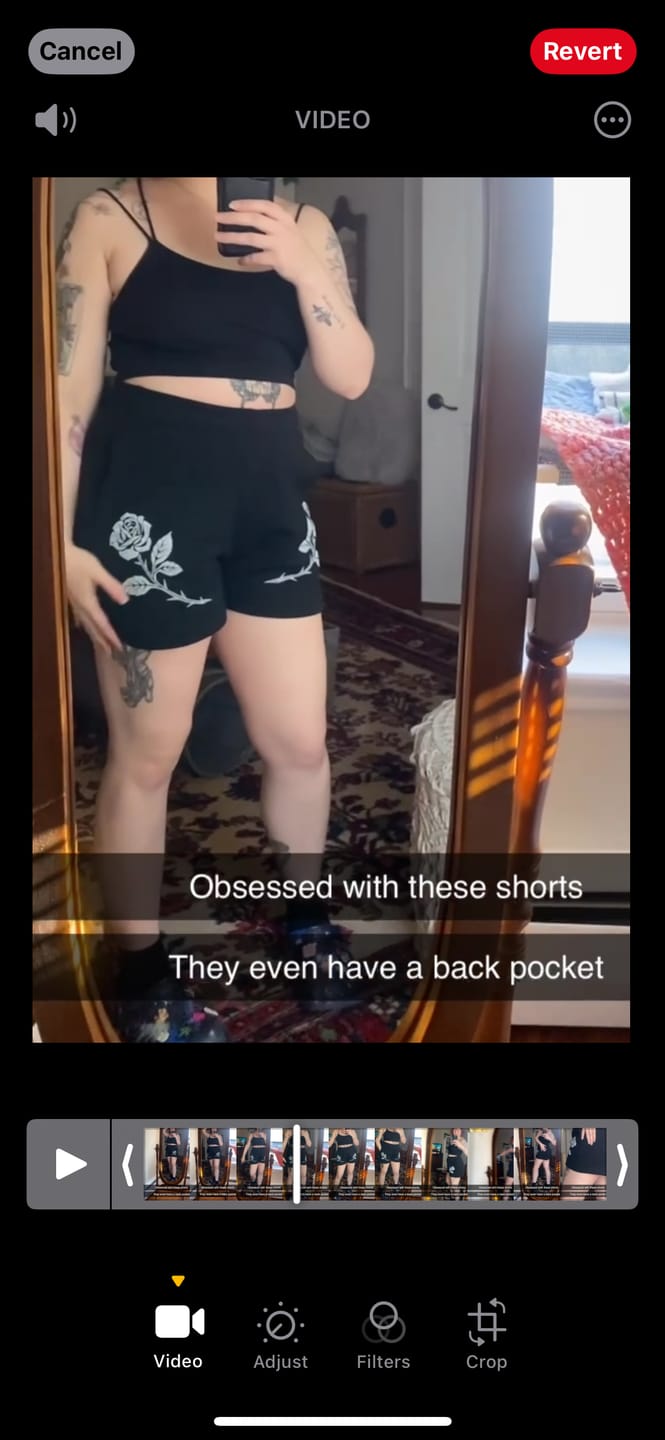Customer photo review of Rose Relaxed Track Shorts
