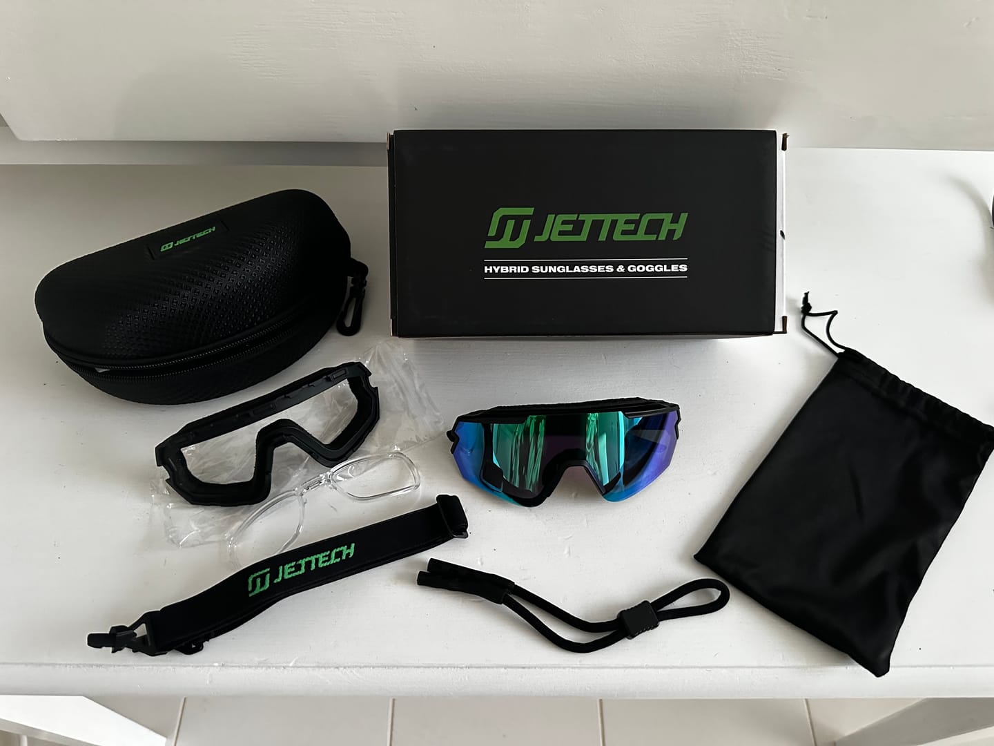 Customer photo review of JET TECH HYBRID SUNGLASSES & GOGGLES 2 IN 1 KIT