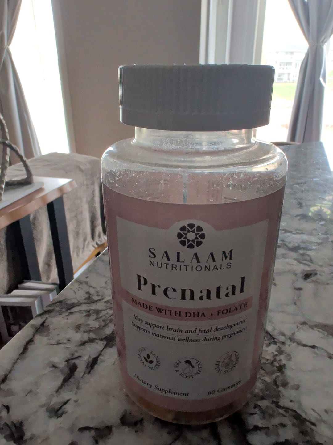 Customer photo review of (NEW) Halal Essential Prenatal Vitamins - Gummy Multivitamins with Folate & DHA - 60 Count