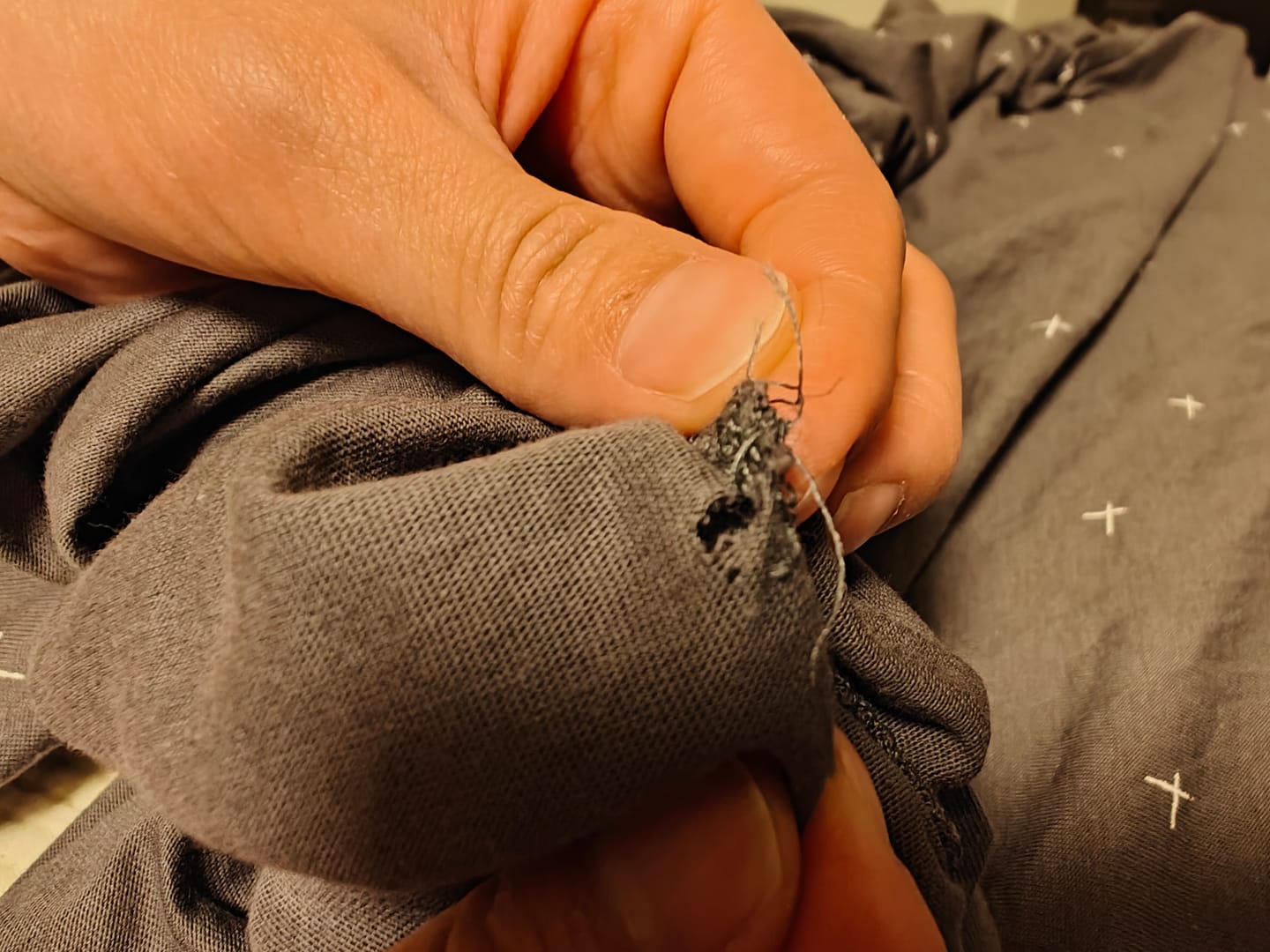 Customer photo review of Ecolino® Crib Sheet, 100% Organic Cotton, Slate Twinkle