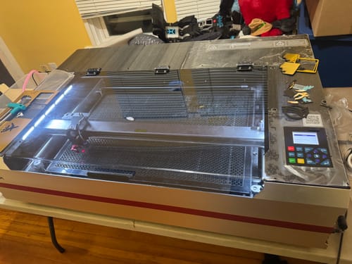 Customer photo review of Monport Reno65 Pro 65W Desktop CO2 Laser Engraver & Cutter (24" X 16") with DSP Controller and Magnetic Assisted Focus
