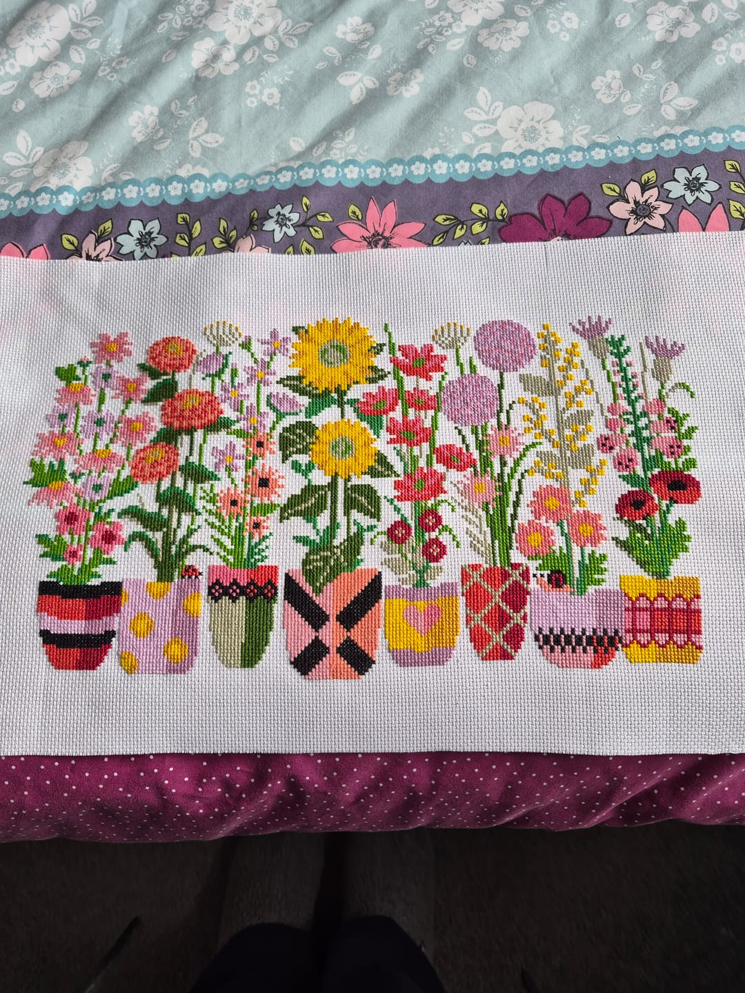 Customer photo review of Bloom and Grow - Cross Stitch Pattern