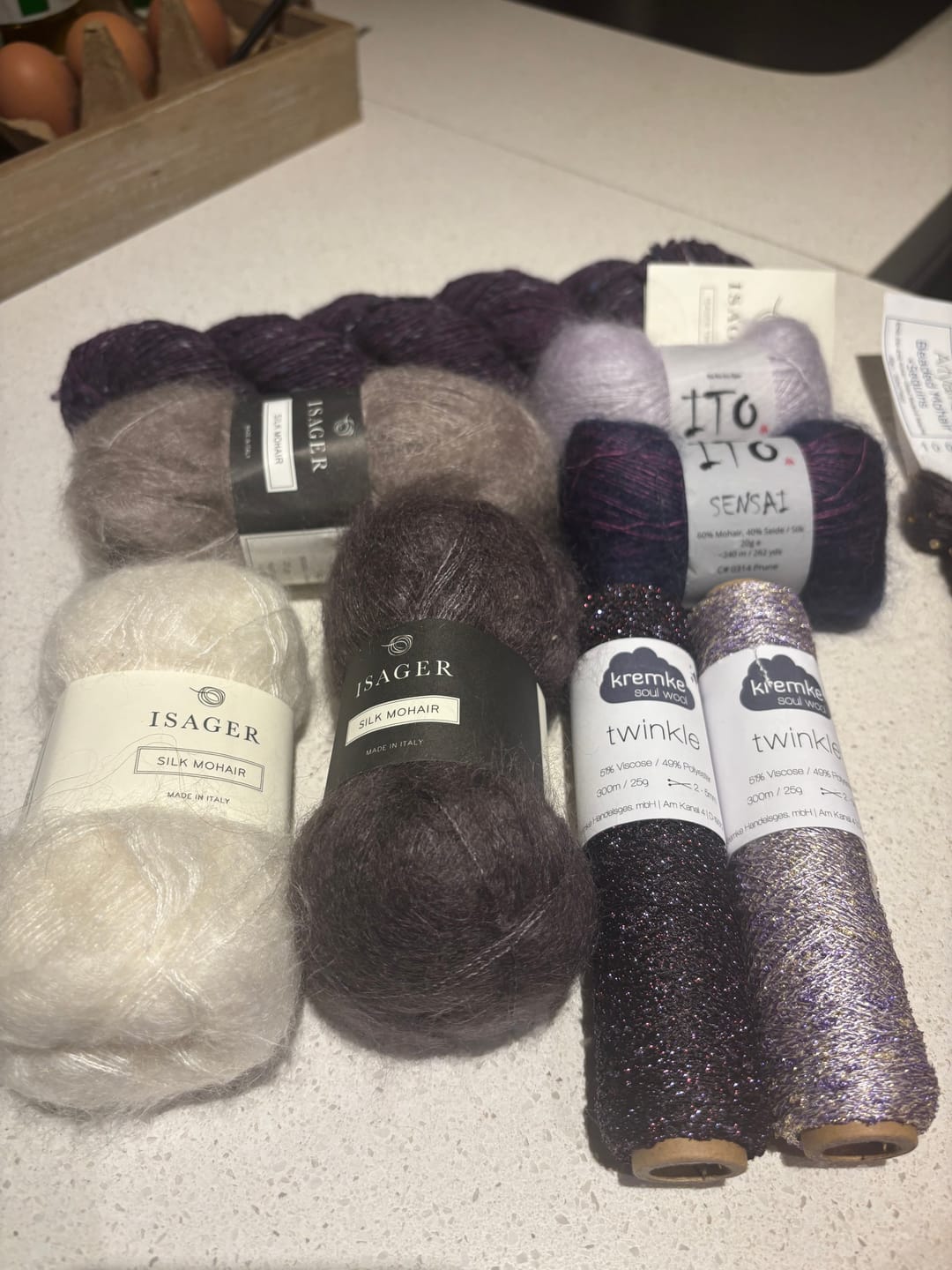 Customer photo review of Silk Mohair  (75% Kid Mohair / 25% Seda)