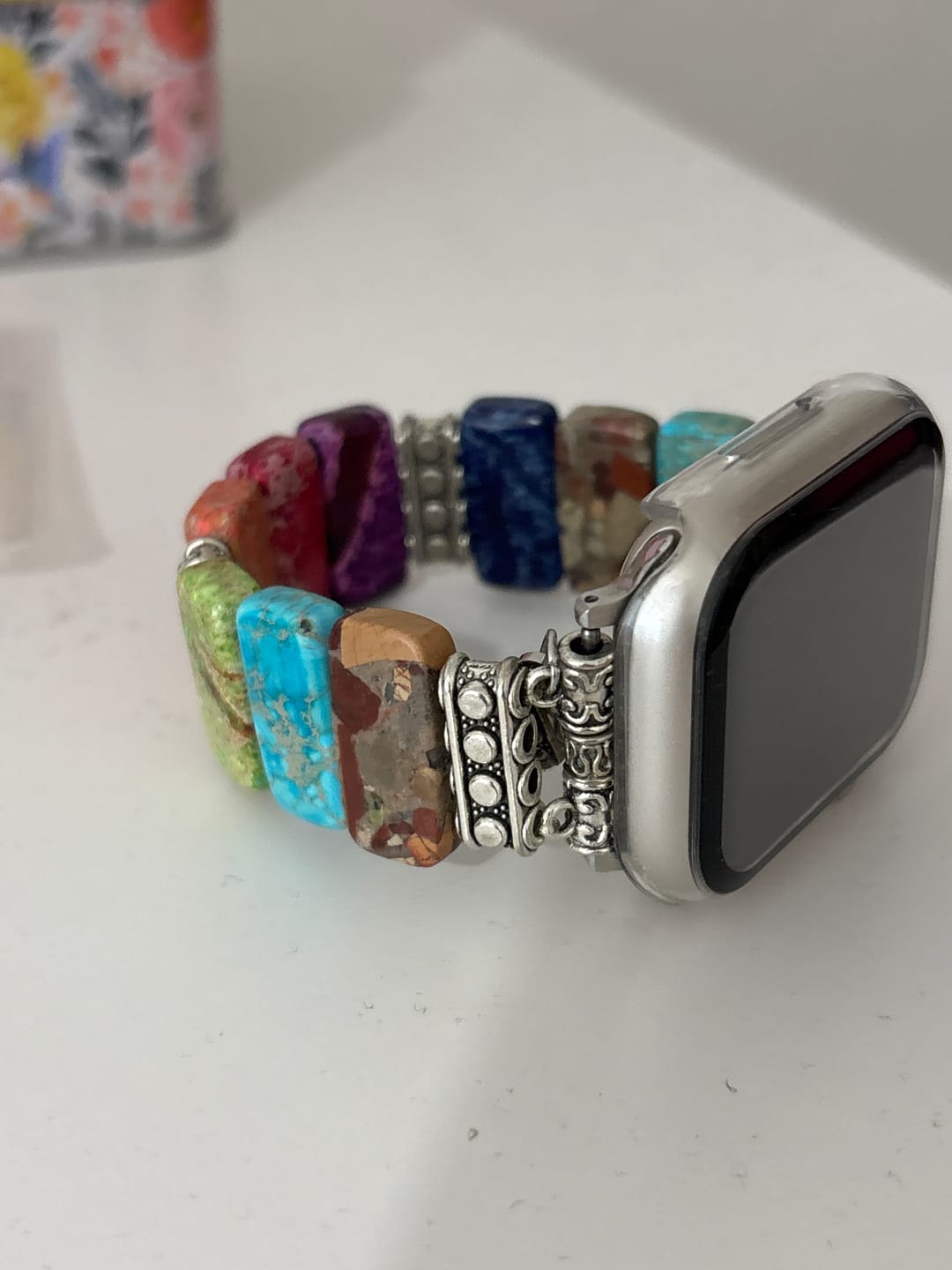 Customer photo review of Chic Chakra Stretch Apple Watch Strap