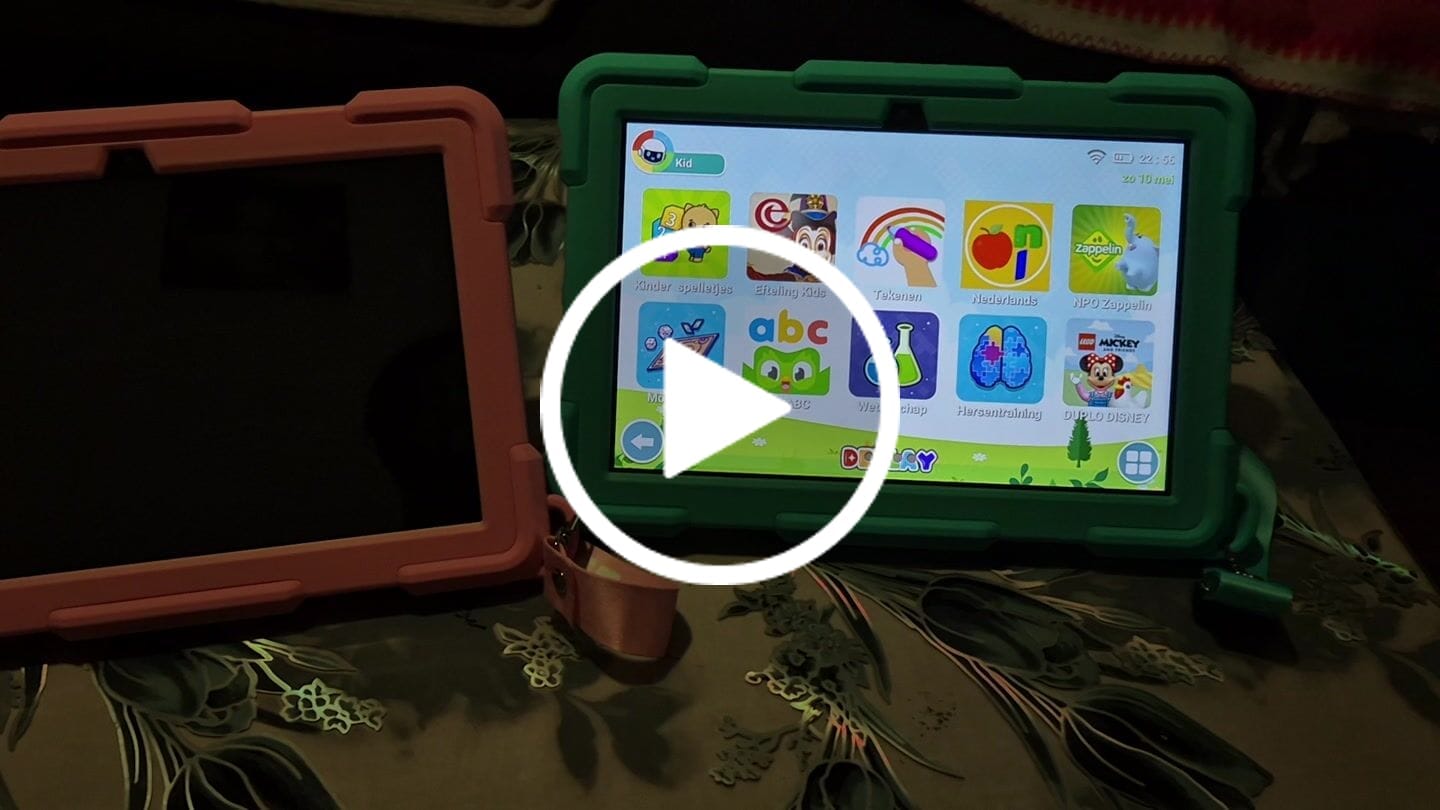 Customer video review of DEPLAY Kids Tablet (10') PRO 4 | Beste Kindertablet | Blauw of Roze