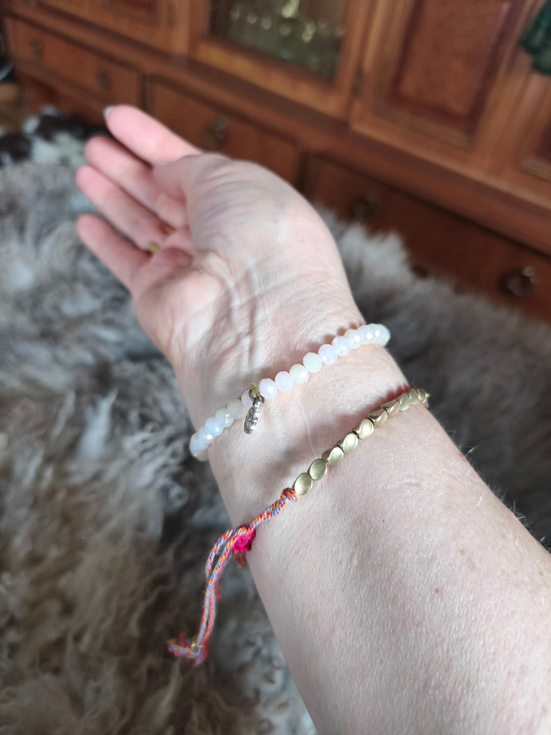 Customer photo review of Tibetisches Glücksarmband aus Kupfer