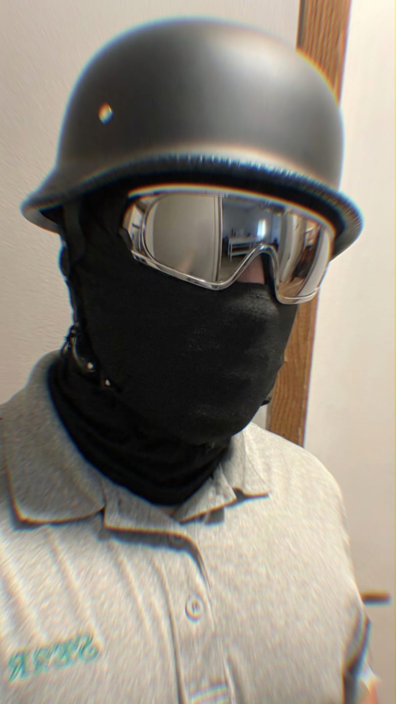 Customer photo review of Lightweight Mayan DOT Germanator Helmet / Matte Black