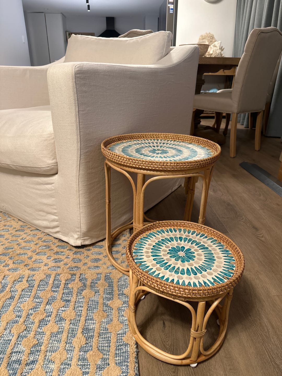 Customer photo review of Serene Rattan Table Set
