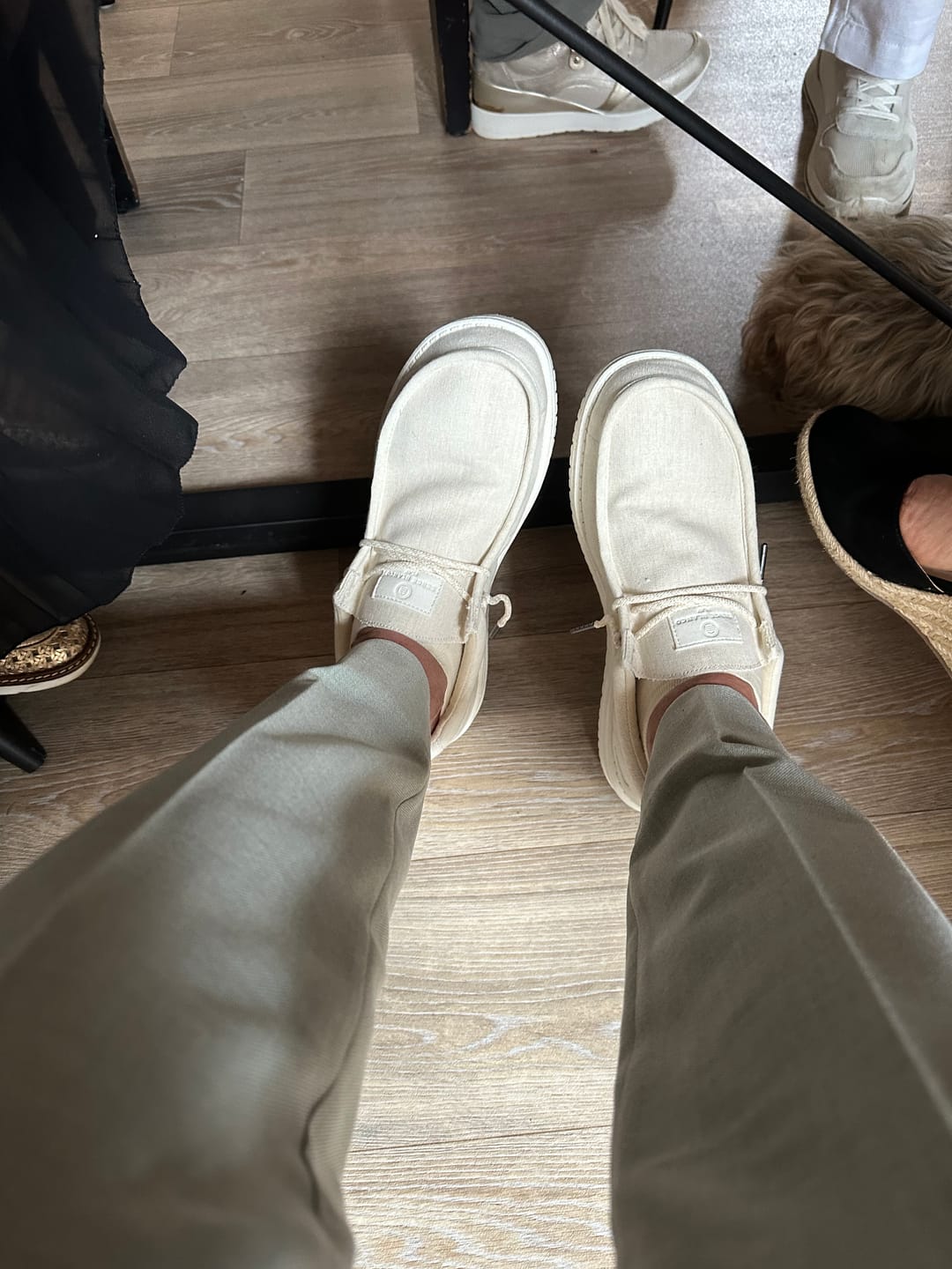 Customer photo review of Chaussures bateau Saint-Jean écru