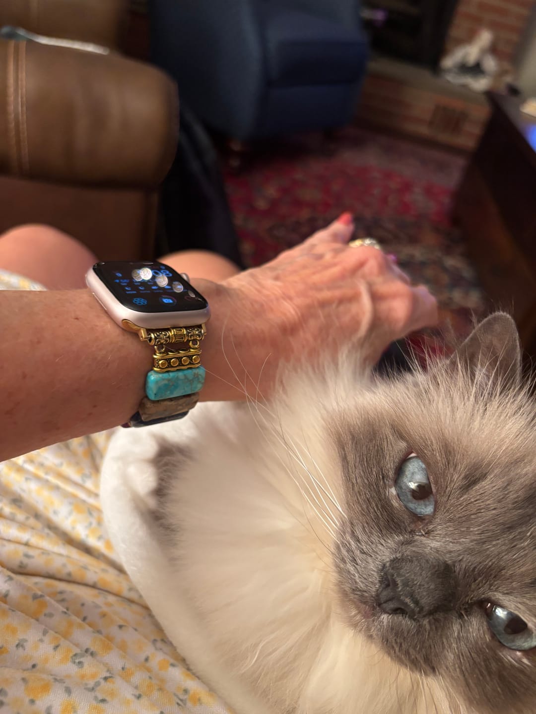 Customer photo review of Chic Chakra Stretch Apple Watch Strap